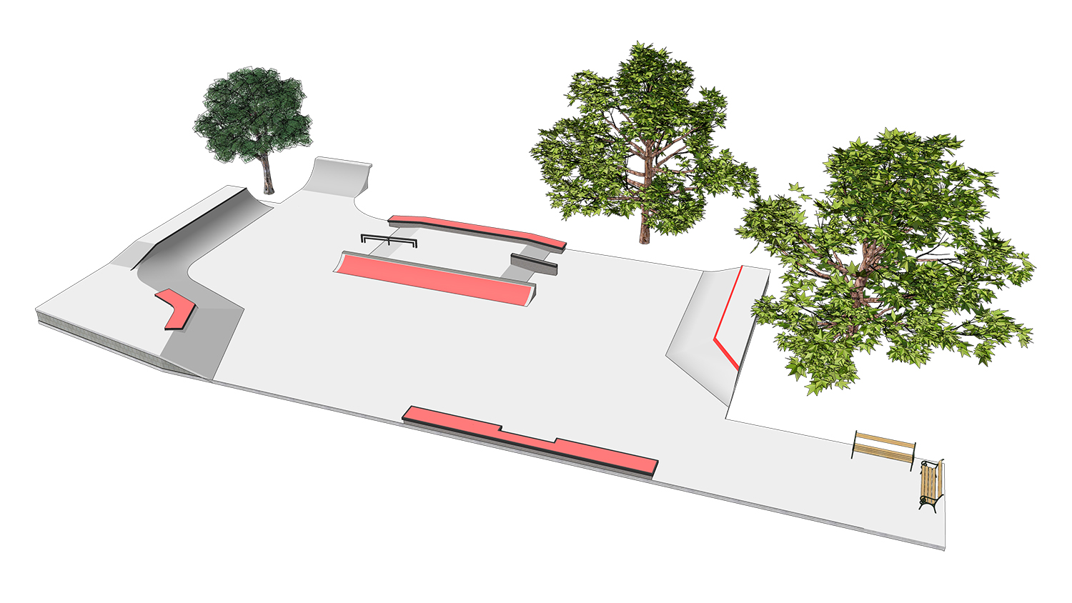 Betonskatepark Design